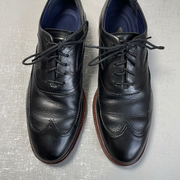Cole Haan Men\'s 8.5 M Black Leather Washington Grand 2.0 Oxford Shoes C28182 main image 7